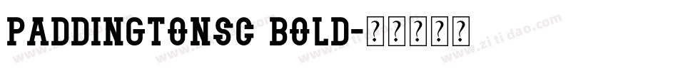PaddingtonSC Bold字体转换